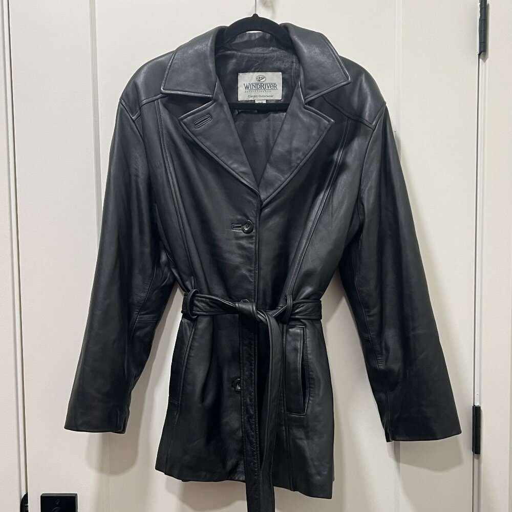 Vintage Wind River Outfitting Co. Genuine Leather Trench Coat